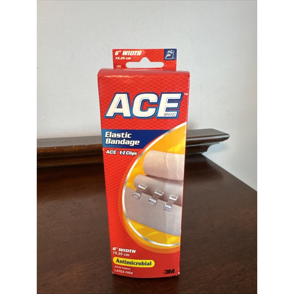 ACE Elastic Bandage with Clips: 6 in. width (Beige) 5.3' Customized Compression